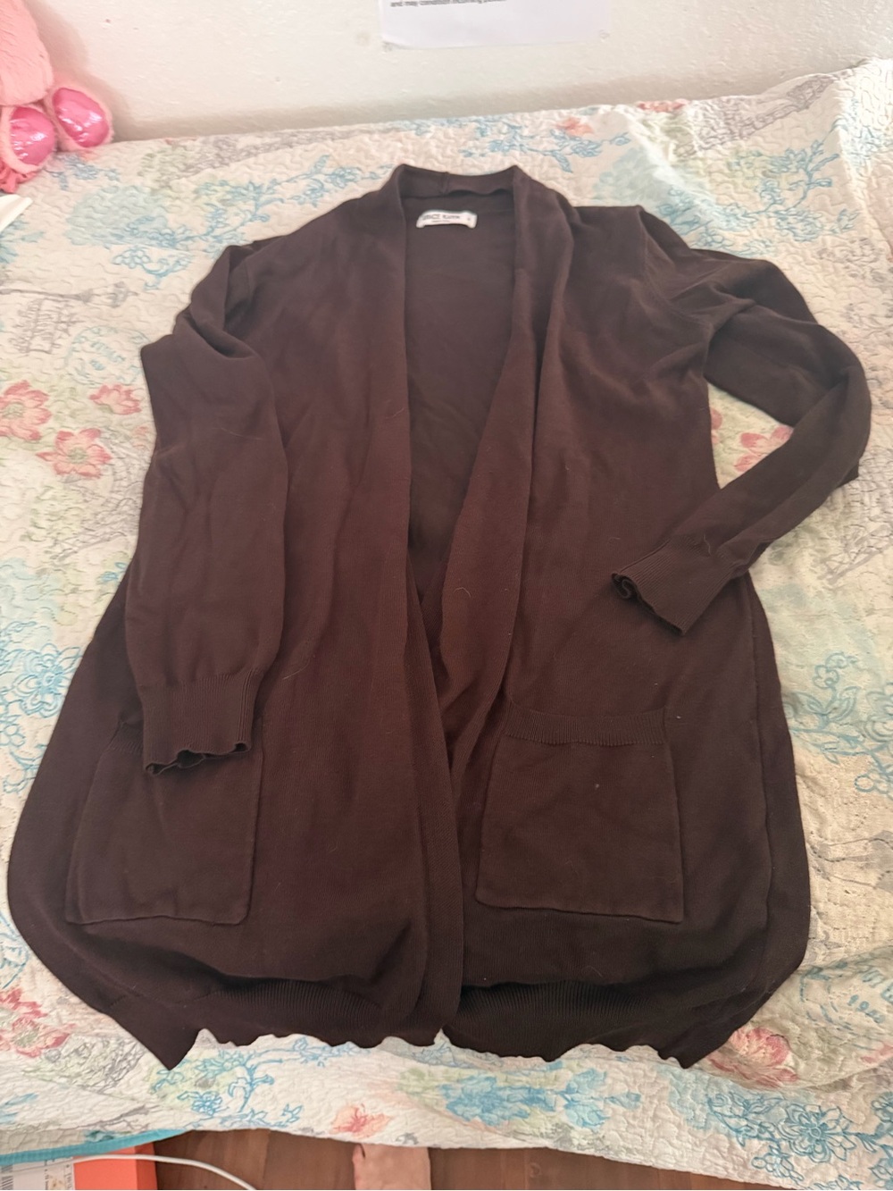 Grace Karin Dark Brown Open-Front Cardigan